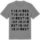 Mid Heather Gray t-shirt med Furuhögstugan ordlek t-shirt