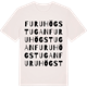 Vintage White t-shirt med Furuhögstugan ordlek t-shirt