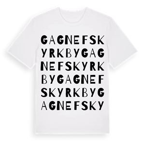 Gagnefs Kyrkby ordlek t-shirt – ekologisk bomull t-shirt från Pinshirt