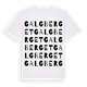 White t-shirt med Galgberget ordlek t-shirt