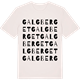 Vintage White t-shirt med Galgberget ordlek t-shirt