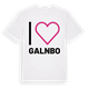 White t-shirt med Jag älskar Galnbo t-shirt stort tryck