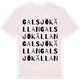 Vintage White t-shirt med Galsjökällan ordlek t-shirt