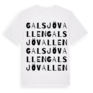 Galsjövallen ordlek t-shirt – ekologisk bomull t-shirt från Pinshirt