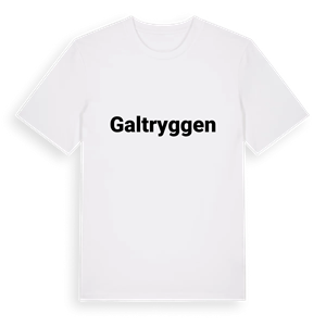 Galtryggen fetstil t-shirt – ekologisk bomull t-shirt från Pinshirt