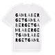 White t-shirt med Gamla berget ordlek t-shirt