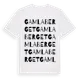 White t-shirt med Gamla Berget ordlek t-shirt