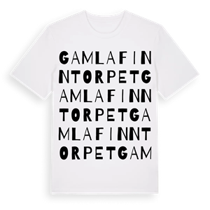 Gamla Finntorpet ordlek t-shirt – ekologisk bomull t-shirt från Pinshirt