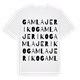 White t-shirt med Gamla Jeriko ordlek t-shirt