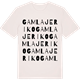 Vintage White t-shirt med Gamla Jeriko ordlek t-shirt