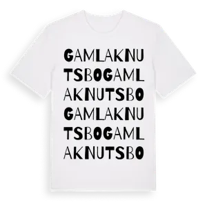 Gamla Knutsbo ordlek t-shirt – ekologisk bomull t-shirt från Pinshirt