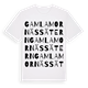 White t-shirt med Gamla Mornässätern ordlek t-shirt