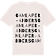 Vintage White t-shirt med Gamla Per-Anders ordlek t-shirt