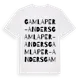 White t-shirt med Gamla Per-Anders ordlek t-shirt