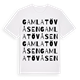 White t-shirt med Gamla Tövåsen ordlek t-shirt
