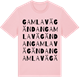 Pink Cotton t-shirt med Gamla vägändan ordlek t-shirt