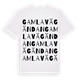 White t-shirt med Gamla vägändan ordlek t-shirt