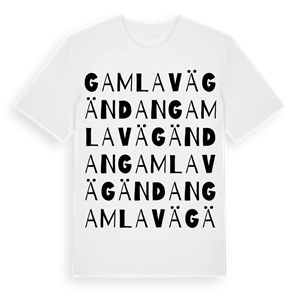 Gamla vägändan ordlek t-shirt – ekologisk bomull t-shirt från Pinshirt