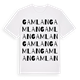 White t-shirt med Gamlan ordlek t-shirt