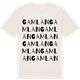 Vintage White t-shirt med Gamlan ordlek t-shirt