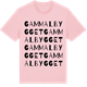 Pink Cotton t-shirt med Gammalbygget ordlek t-shirt