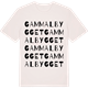 Vintage White t-shirt med Gammalbygget ordlek t-shirt