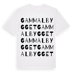 Gammalbygget ordlek t-shirt – ekologisk bomull t-shirt från Pinshirt