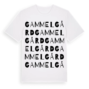 Gammelgård ordlek t-shirt – ekologisk bomull t-shirt från Pinshirt
