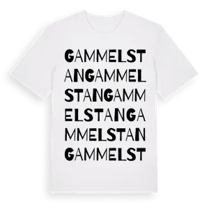 Gammelstan ordlek t-shirt – ekologisk bomull t-shirt från Pinshirt