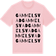 Pink Cotton t-shirt med Gammelsvad ordlek t-shirt