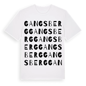 Gangsberg ordlek t-shirt – ekologisk bomull t-shirt från Pinshirt