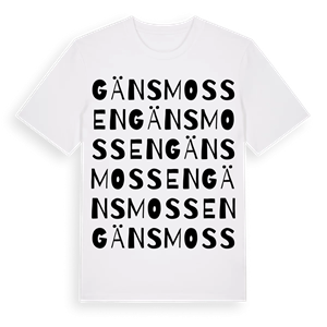 Gänsmossen ordlek t-shirt – ekologisk bomull t-shirt från Pinshirt