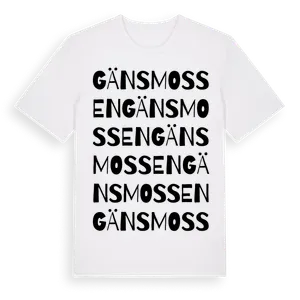 Gänsmossen ordlek t-shirt – ekologisk bomull t-shirt från Pinshirt