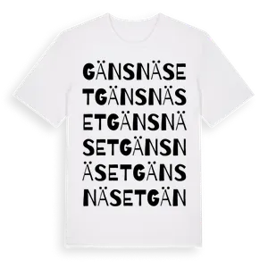 Gänsnäset ordlek t-shirt – ekologisk bomull t-shirt från Pinshirt