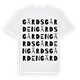 White t-shirt med Gärdsgården ordlek t-shirt