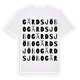 White t-shirt med Gärdsjöbo ordlek t-shirt