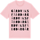 Pink Cotton t-shirt med Gårdviks fäbodar ordlek t-shirt