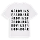 White t-shirt med Gårdviks fäbodar ordlek t-shirt