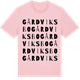 Pink Cotton t-shirt med Gårdviksbo ordlek t-shirt