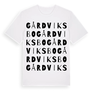 Gårdviksbo ordlek t-shirt – ekologisk bomull t-shirt från Pinshirt