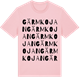 Pink Cotton t-shirt med Gärmkojan ordlek t-shirt