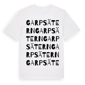 Garpsätern ordlek t-shirt – ekologisk bomull t-shirt från Pinshirt