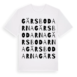 Gärsbodarna ordlek t-shirt – ekologisk bomull t-shirt från Pinshirt