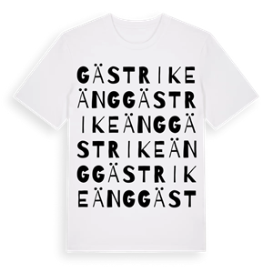 Gästrikeäng ordlek t-shirt – ekologisk bomull t-shirt från Pinshirt