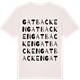 Vintage White t-shirt med Gatbacken ordlek t-shirt