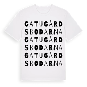Gatugårdsbodarna ordlek t-shirt – ekologisk bomull t-shirt från Pinshirt