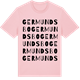 Pink Cotton t-shirt med Germundsbo ordlek t-shirt