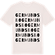 Vintage White t-shirt med Germundsbo ordlek t-shirt