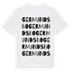 White t-shirt med Germundsbo ordlek t-shirt