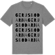 Mid Heather Gray t-shirt med Gerusbodarna ordlek t-shirt